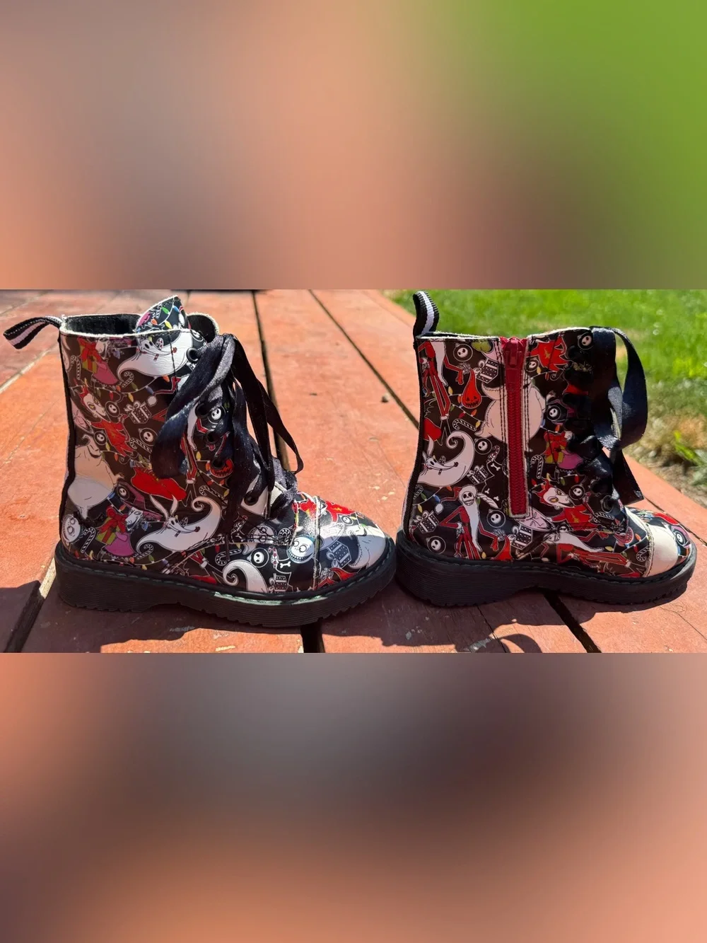 HTF Spellbound Soles Disney The Nightmare Before Christmas Boots kids size 10